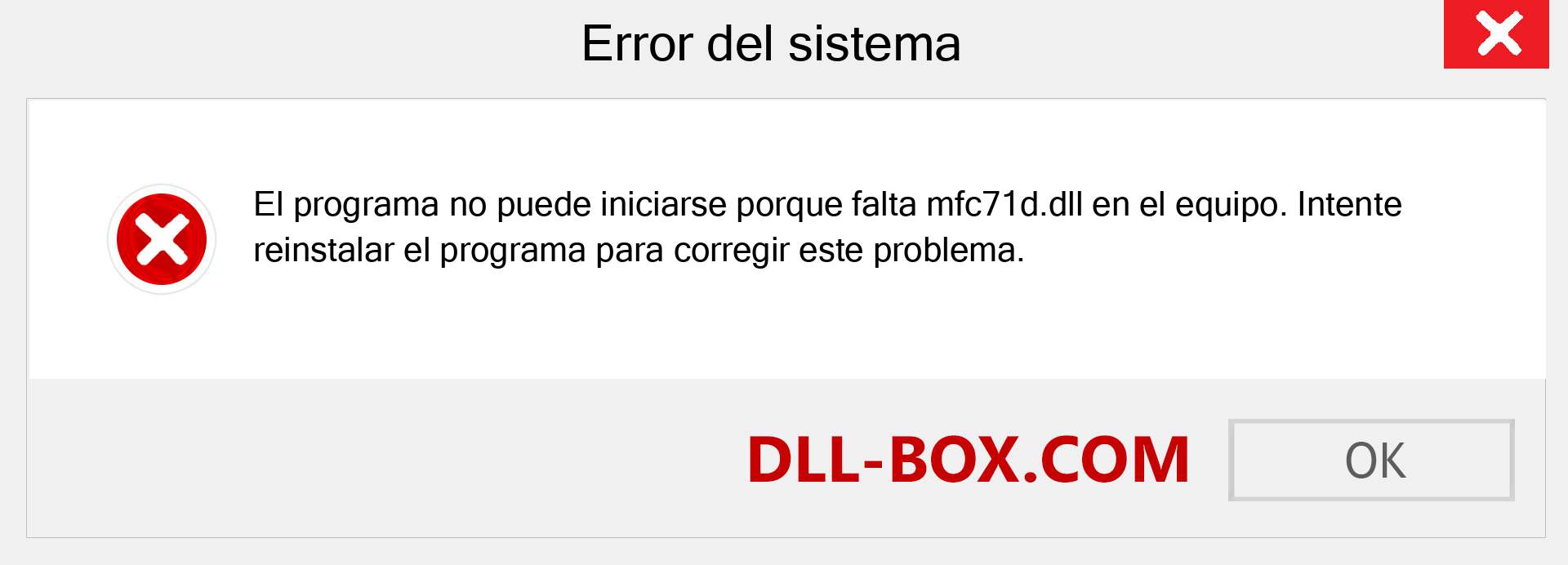 ¿Falta el archivo mfc71d.dll ?. Descargar para Windows 7, 8, 10 - Corregir mfc71d dll Missing Error en Windows, fotos, imágenes