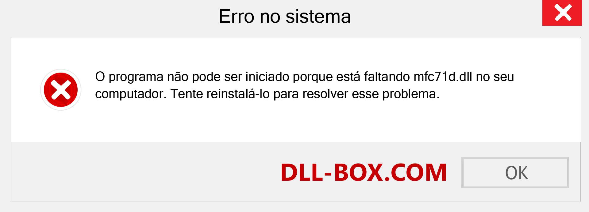 Arquivo mfc71d.dll ausente ?. Download para Windows 7, 8, 10 - Correção de erro ausente mfc71d dll no Windows, fotos, imagens